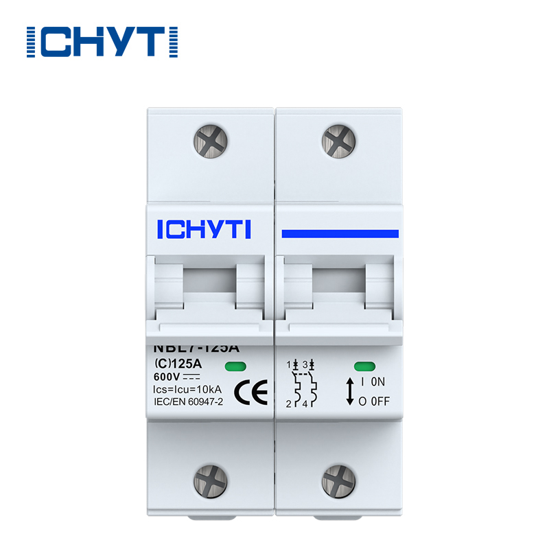 125А Тұрақты емес полярлық, DC MCB